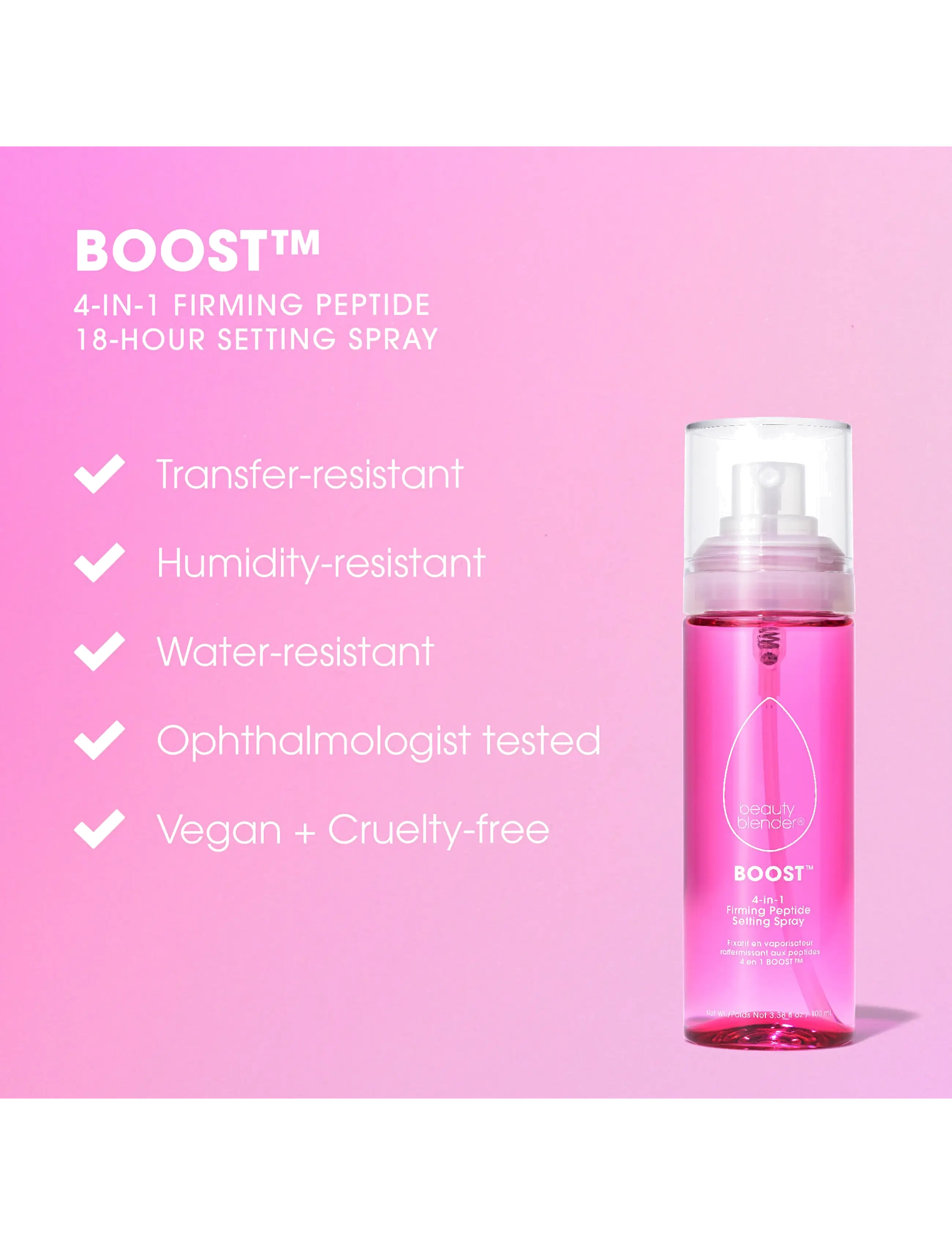 Beautyblender - BOOST 4-in-1 Makeup Setting Spray - makeup - pink - 4