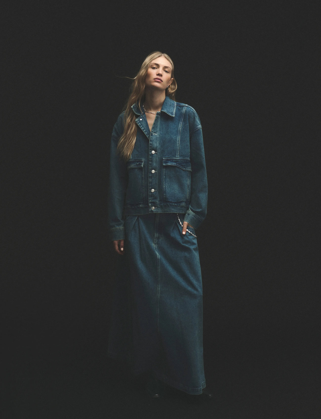 BECH Bech Long Denim Skirt - Blue - XS