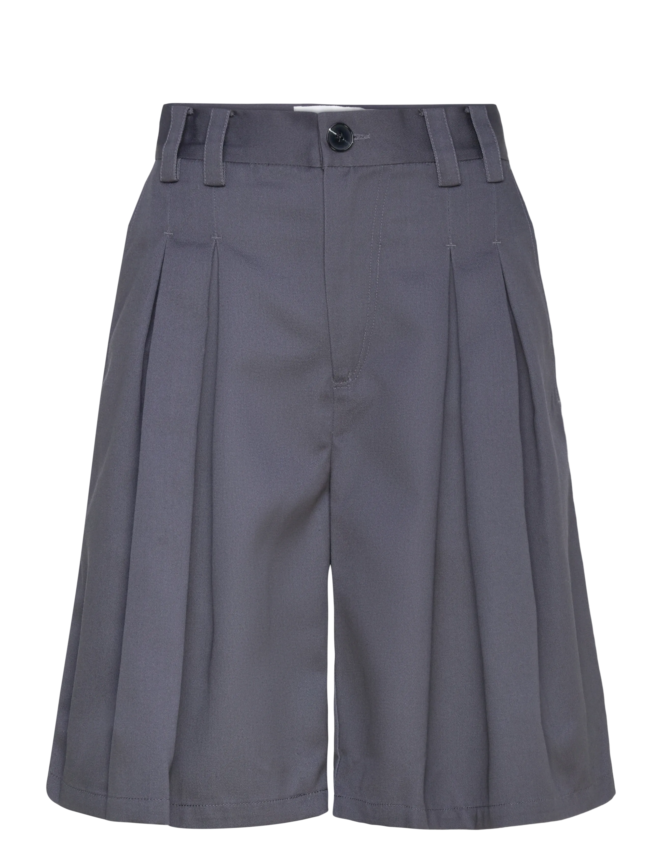 BECH BECH Pleated Shorts - Shorts - EBONY / grey