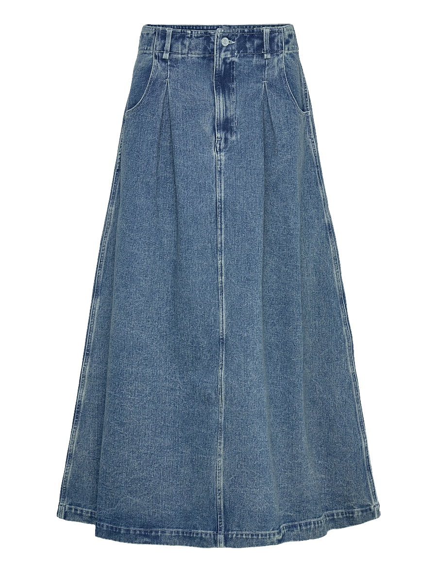 BECH - BECH Long Denim Skirt - džinsa svārki - medium blue denim - 0