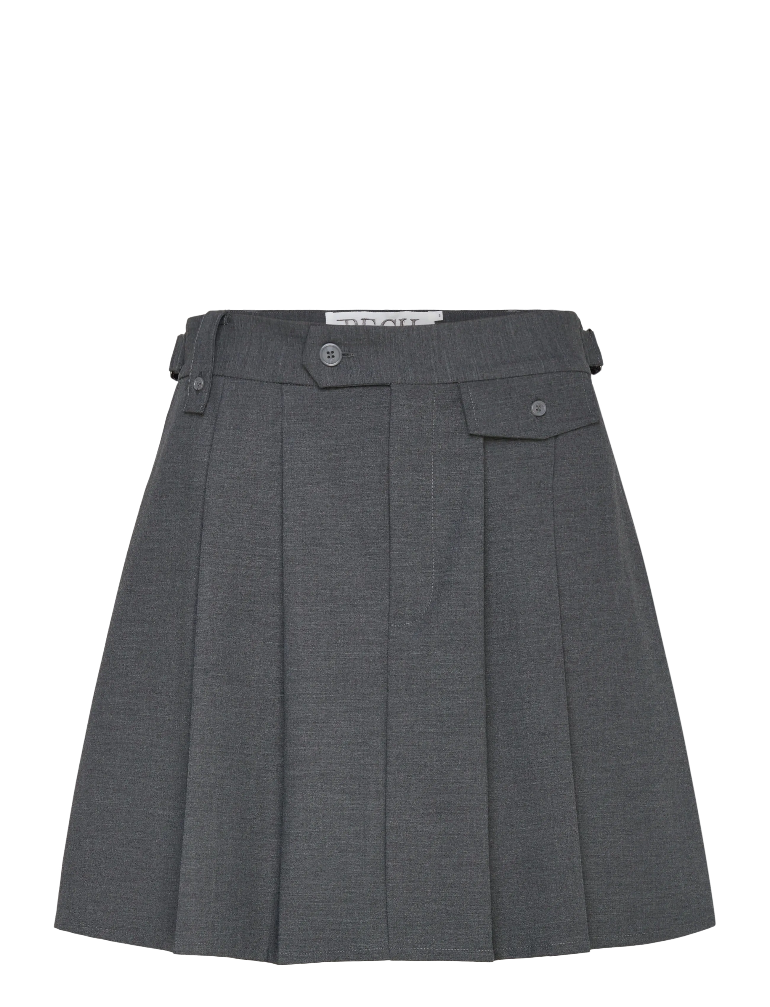 BECH Bech Formal Short Skirt, L, Grey, Nederdele > Korte Nederdele, Dame