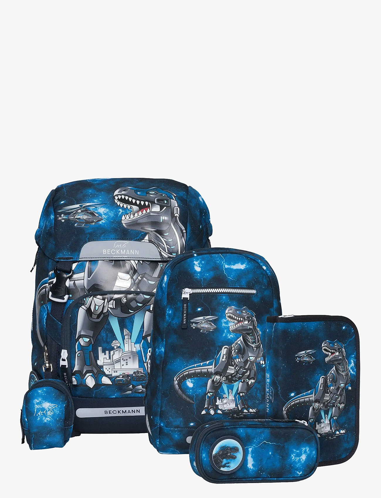 Beckmann Norway - Classic Set, Tech Rex - skoletasker - black - 0