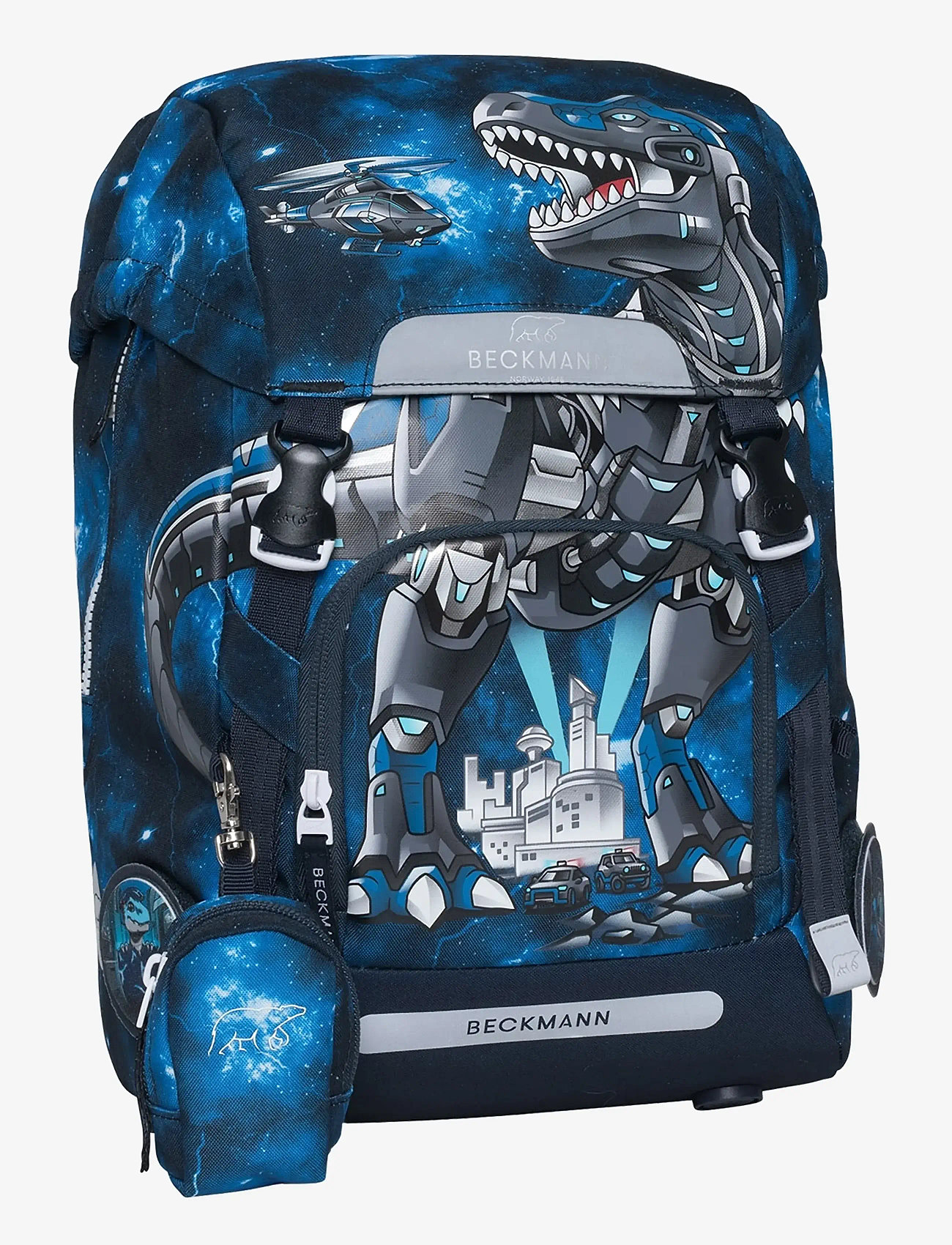 Beckmann Norway - Classic Set, Tech Rex - skoletasker - black - 2