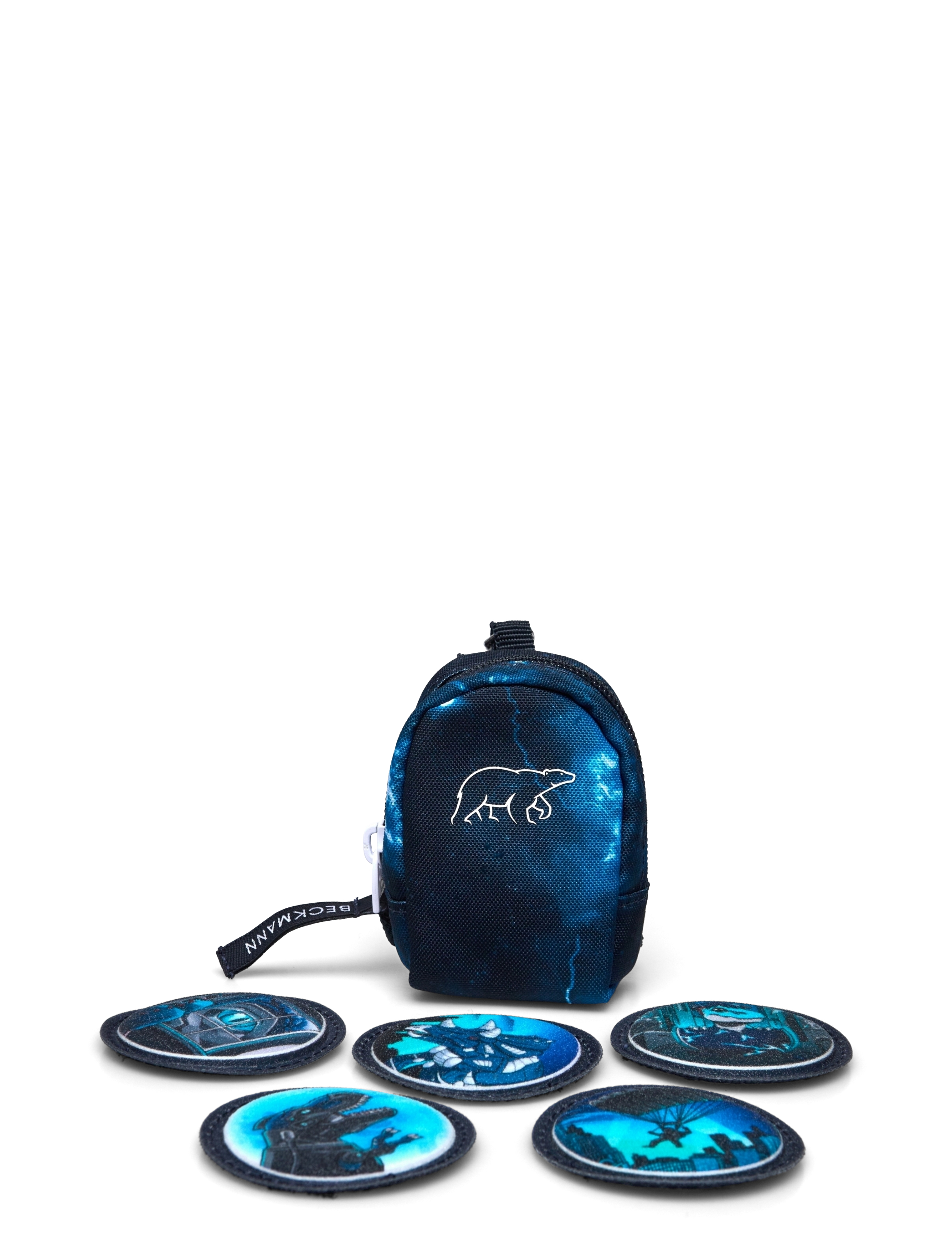 Beckmann Norway Mini Backpack With Buttons, Tech Rex, Børn, Mini Rygsæk Med Knapper, Blå, Str: ONE SIZE