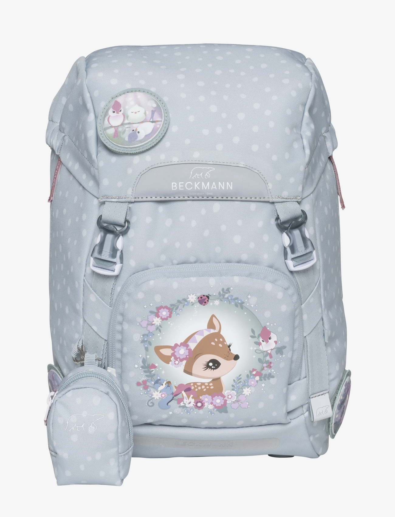Beckmann Norway Classic, Forest Deer Dusty Mint, 22 L, Bags, Blau - Backpacks, Kinder