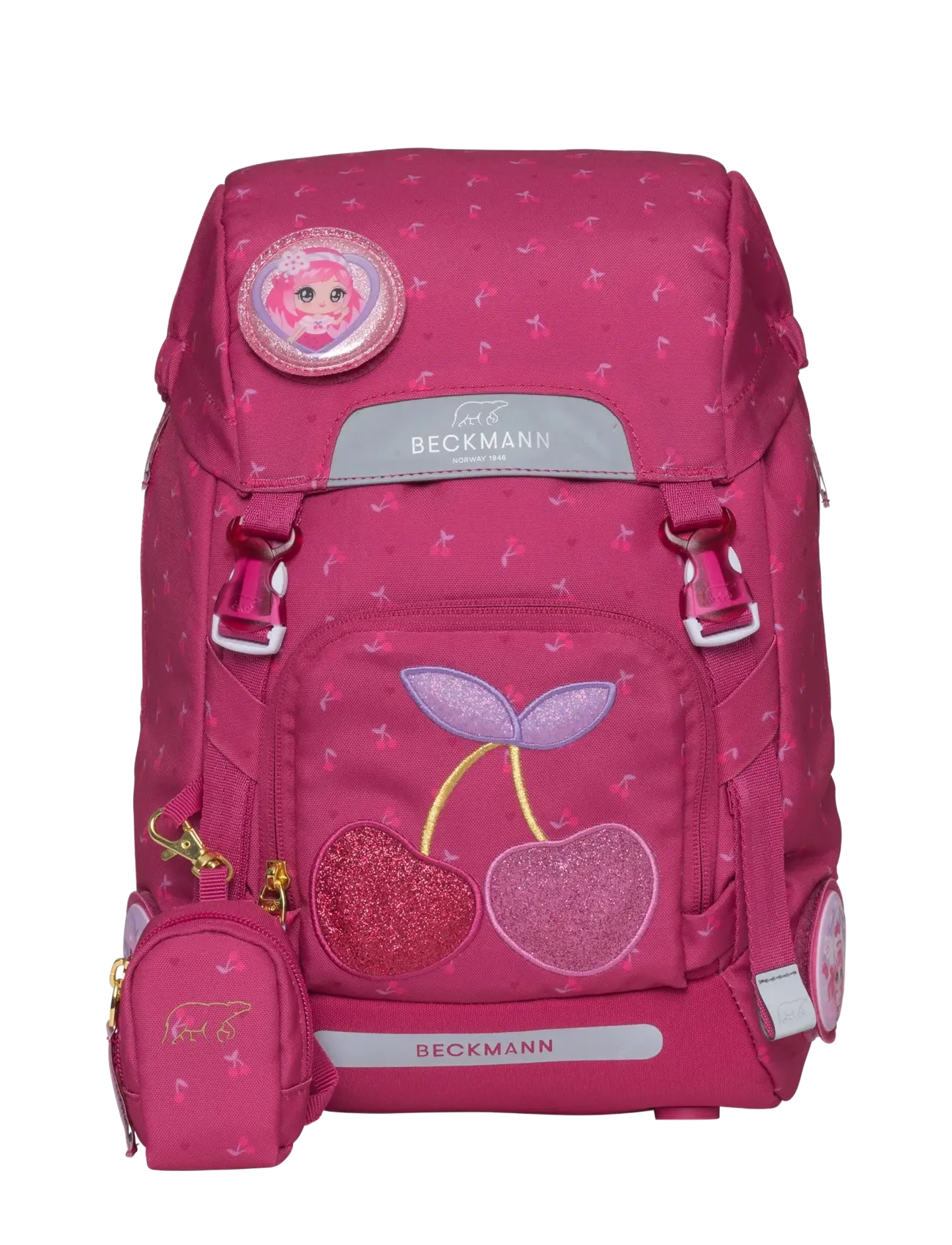 Beckmann Norway Classic, Cherry, 22 L, Pink, Tasker > Rygsække, Børn