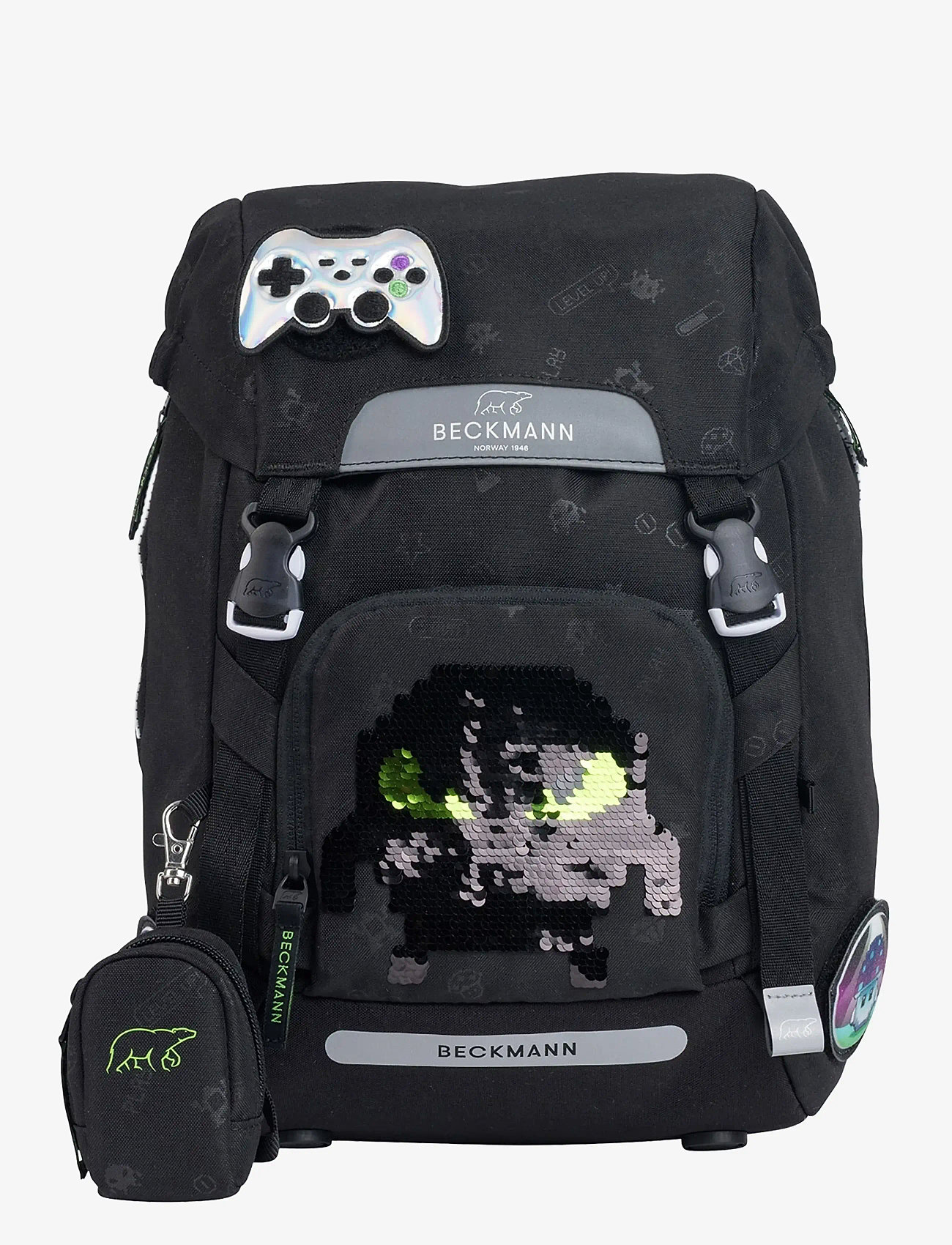 Beckmann Norway - Classic, Pixel - skoletasker - black - 0