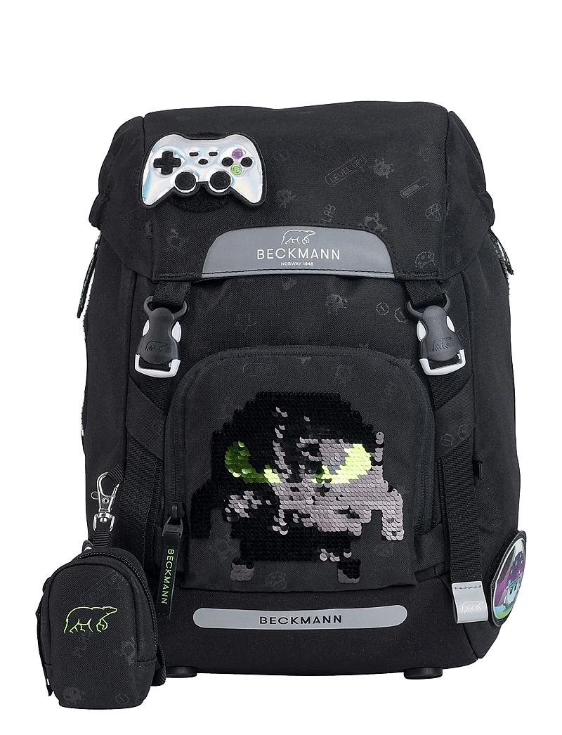 Beckmann Norway - Classic, Pixel - skoletasker - black - 0