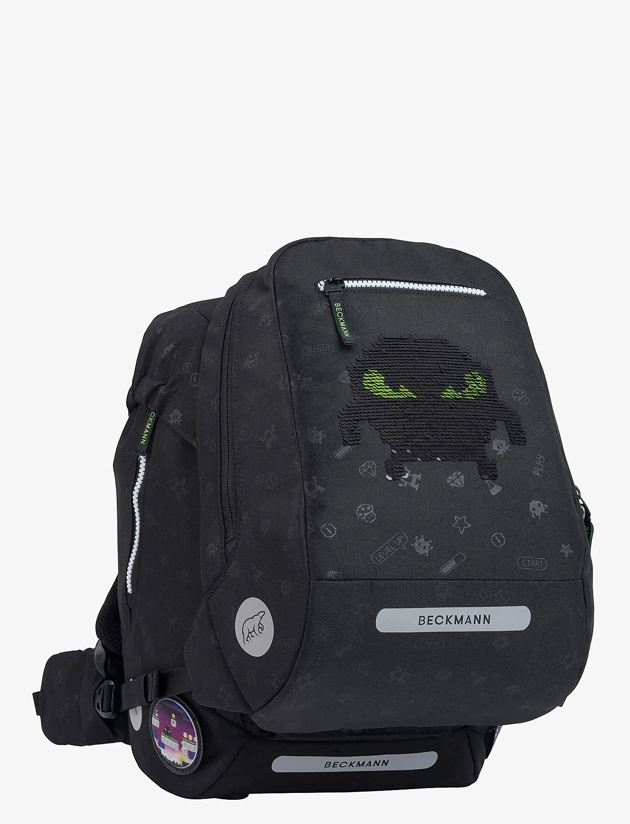 Beckmann Norway - Classic, Pixel - skoletasker - black - 1