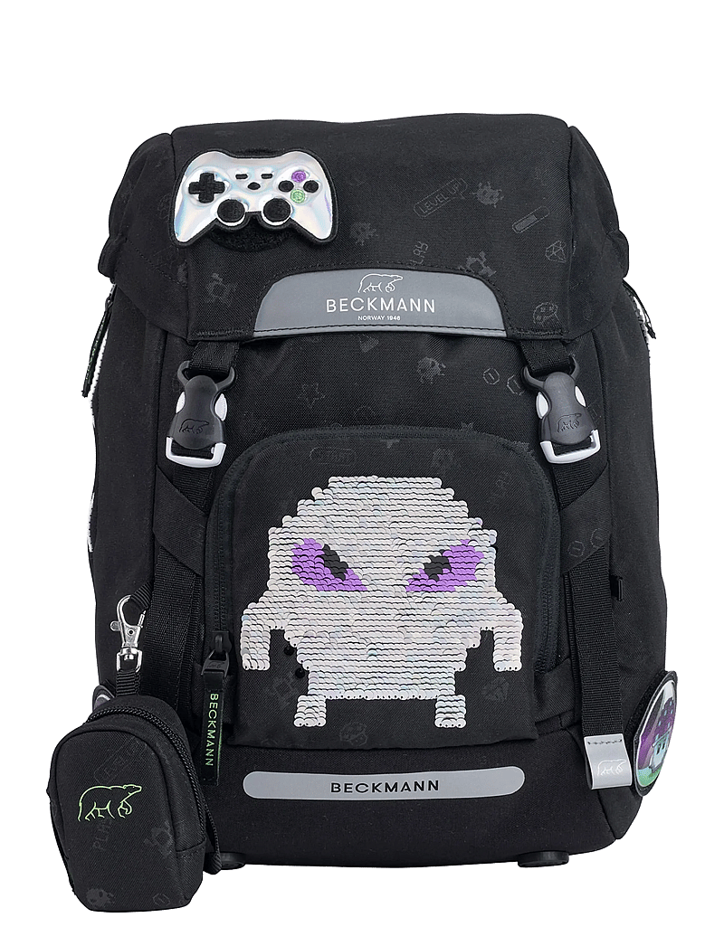Beckmann Norway - Classic, Pixel - skoletasker - black - 2