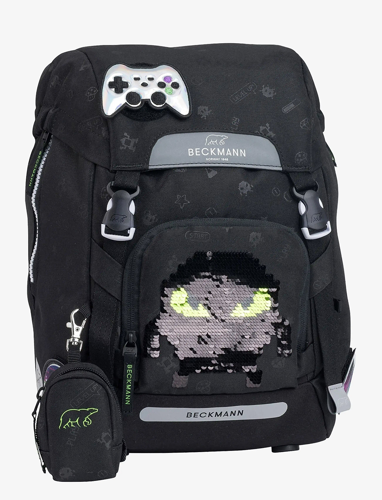 Beckmann Norway - Classic, Pixel - skoletasker - black - 4
