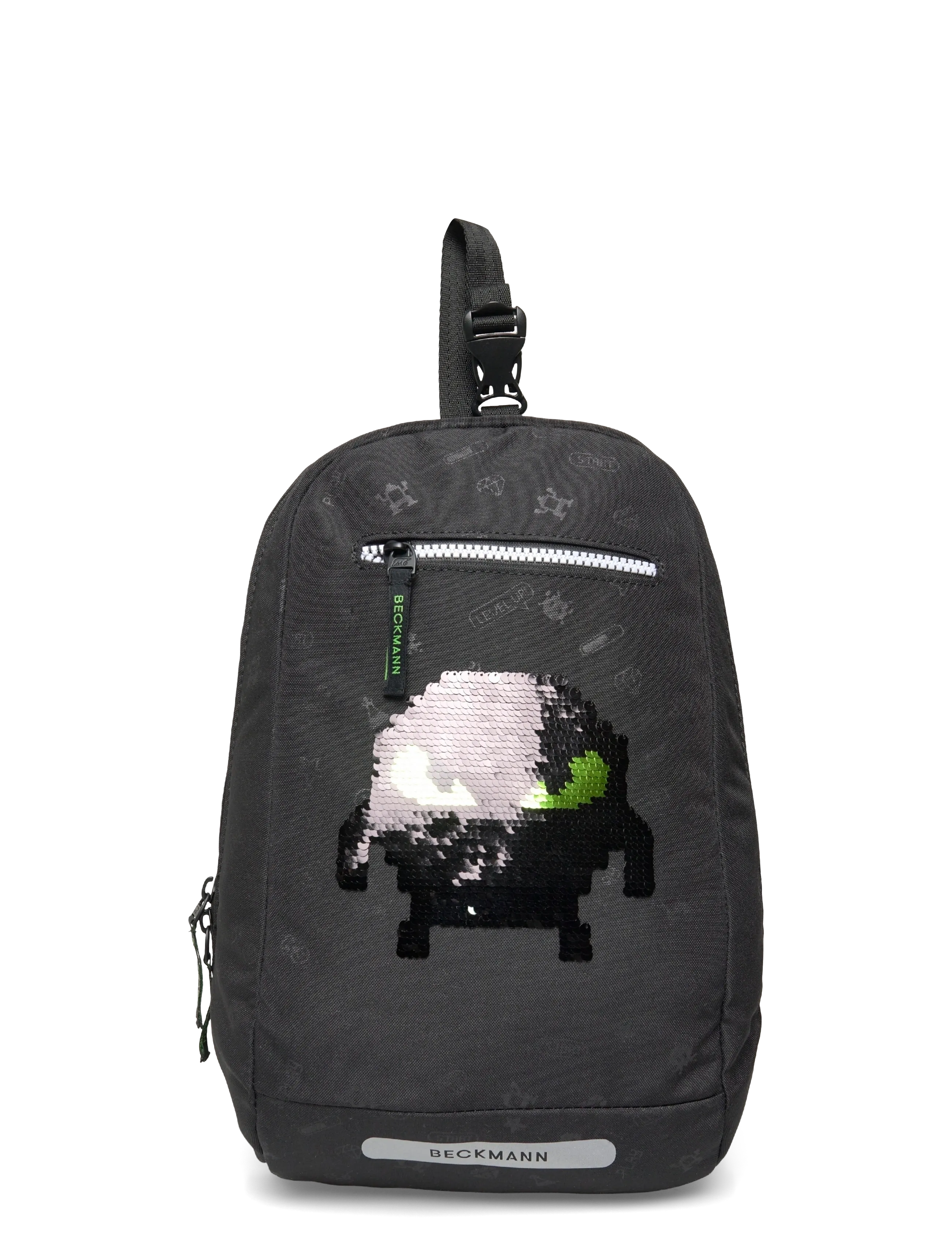 Beckmann Norway Gym-/Hiking Backpack, Pixel, One Size, Bags, Schwarz - Backpacks, Kinder