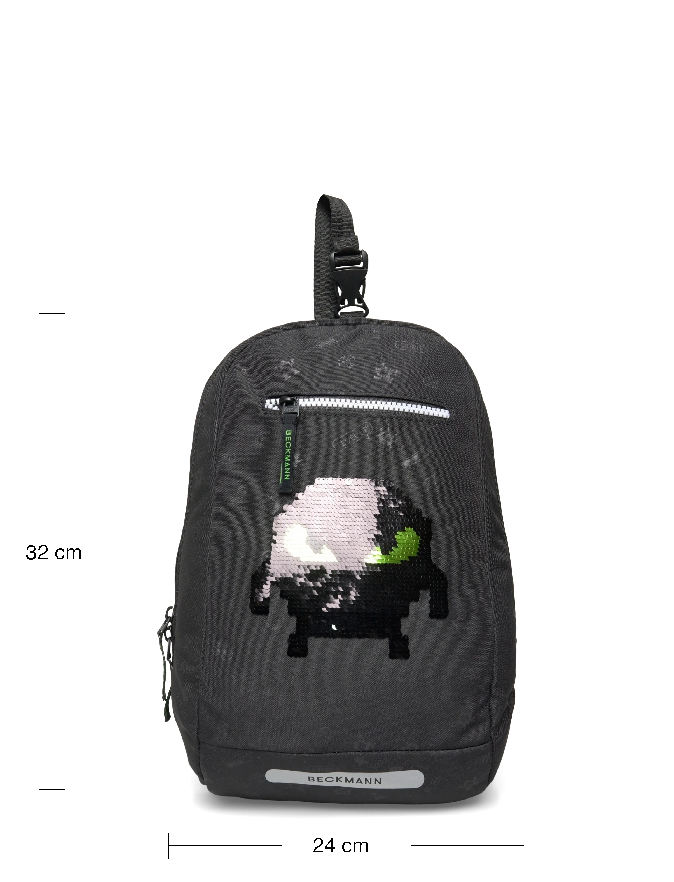 Beckmann Norway - Gym-/hiking backpack, Pixel - koolikotid - black - 4
