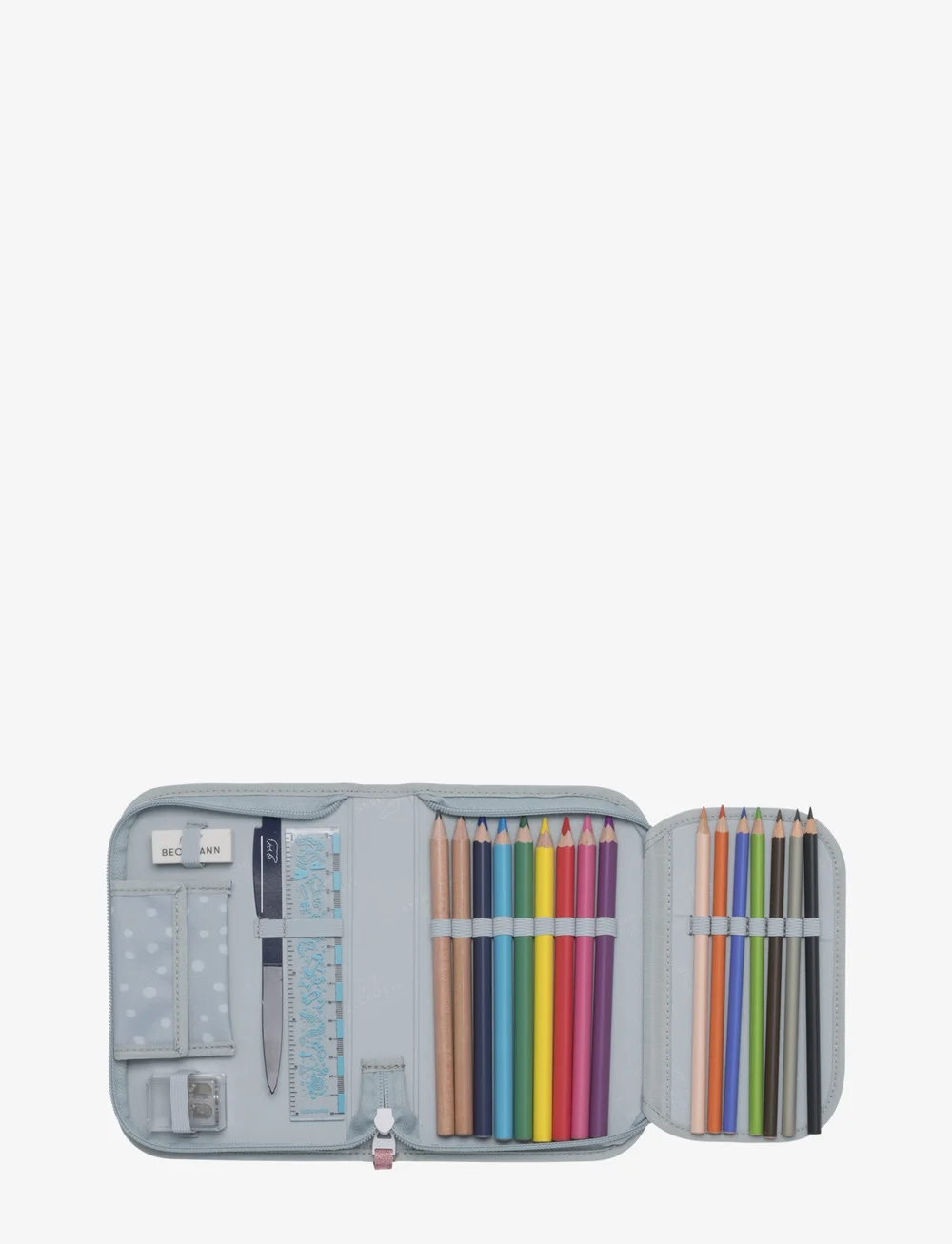 Beckmann Norway - Single section pencil case w/content, Forest Deer Dusty Mint - pinalid - forest deer dusty mint - 2