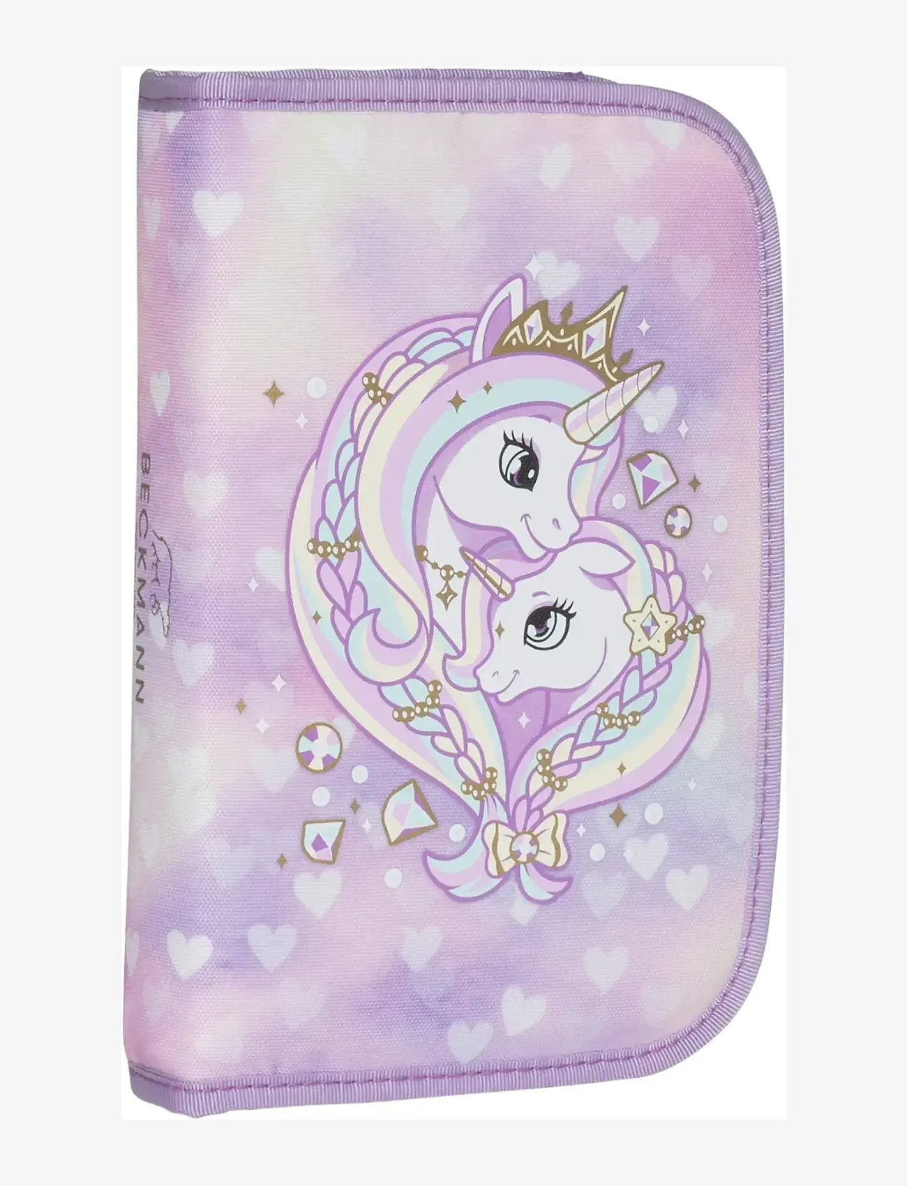 Beckmann Norway - Single section pencil case w/content, Unicorn Princess Purple - penalhuse - unicorn princess purple - 0