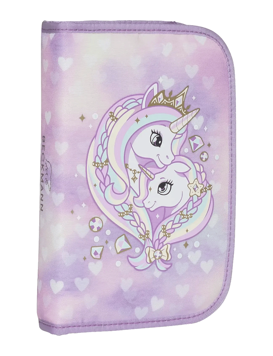 Beckmann Norway - Single section pencil case w/content, Unicorn Princess Purple - federmäppchen - unicorn princess purple - 0