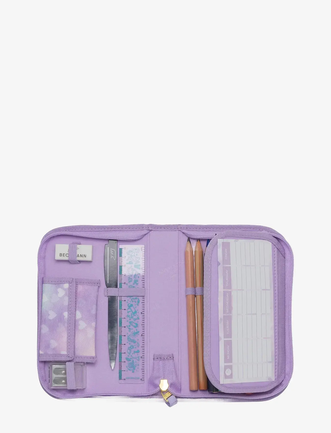 Beckmann Norway - Single section pencil case w/content, Unicorn Princess Purple - penalhuse - unicorn princess purple - 1