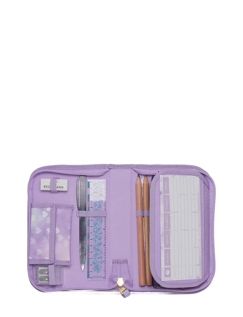 Beckmann Norway - Single section pencil case w/content, Unicorn Princess Purple - penalhuse - unicorn princess purple - 1
