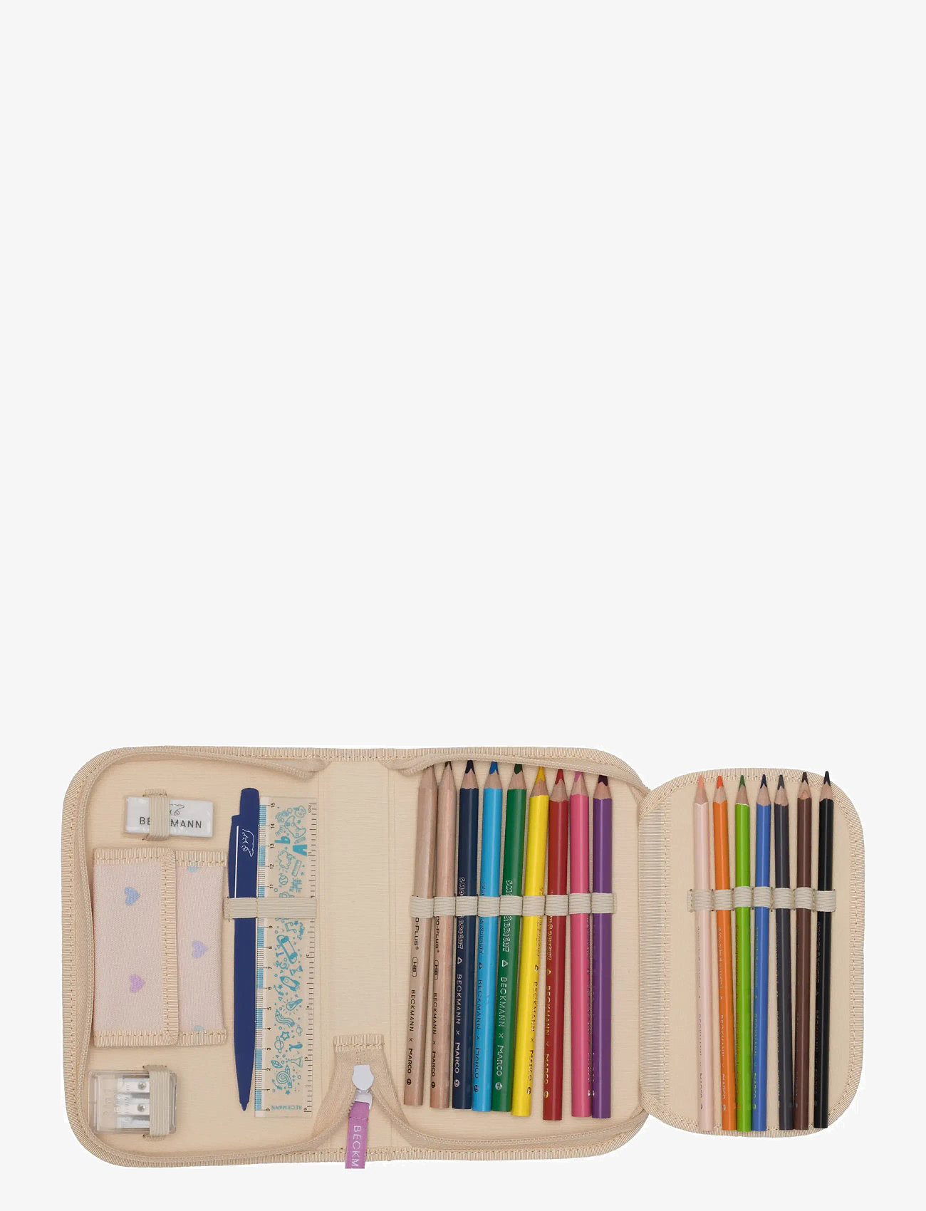 Beckmann Norway - Single section pencil case w/content, Yellow Heart - federmäppchen - yellow heart - 2