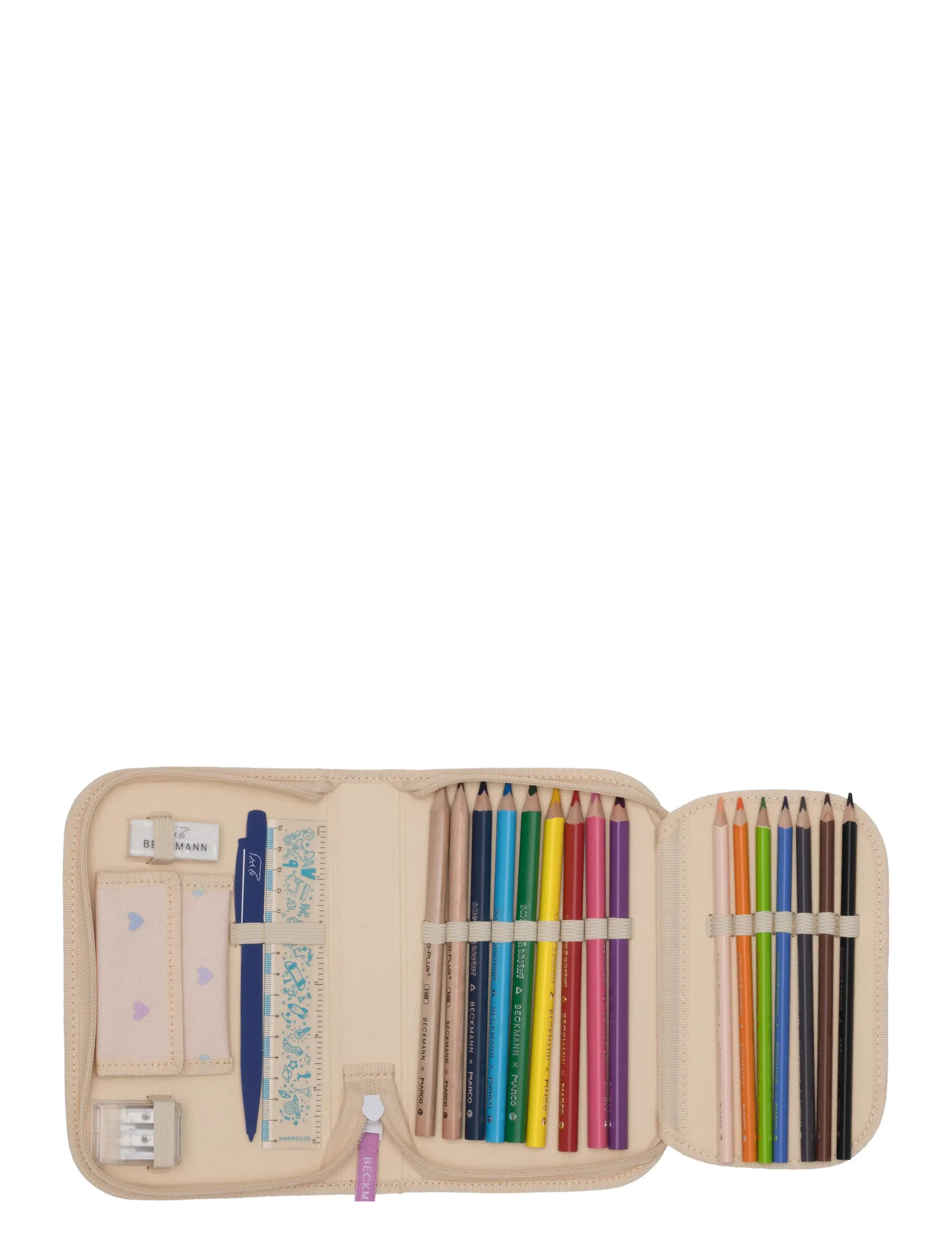 Beckmann Norway - Single section pencil case w/content, Yellow Heart - yellow heart - 2