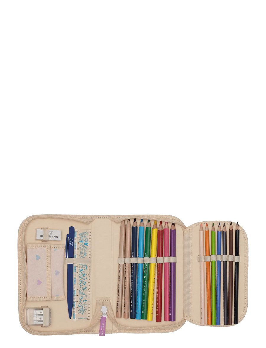 Beckmann Norway - Single section pencil case w/content, Yellow Heart - penaalit - yellow heart - 2