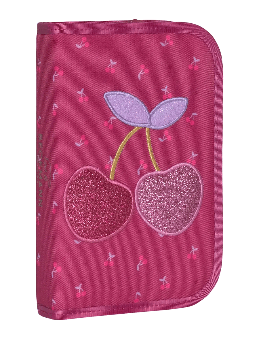 Beckmann Norway - Single section pencil case w/content, Cherry - pencil cases - cherry - 0
