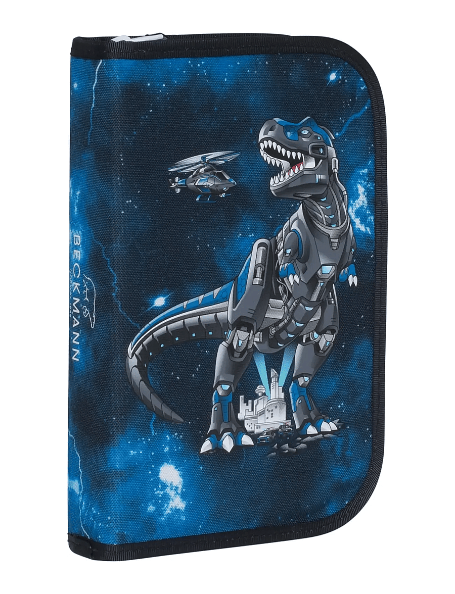 Beckmann Norway - Single section pencil case with content, Tech Rex - pencil cases - black - 0