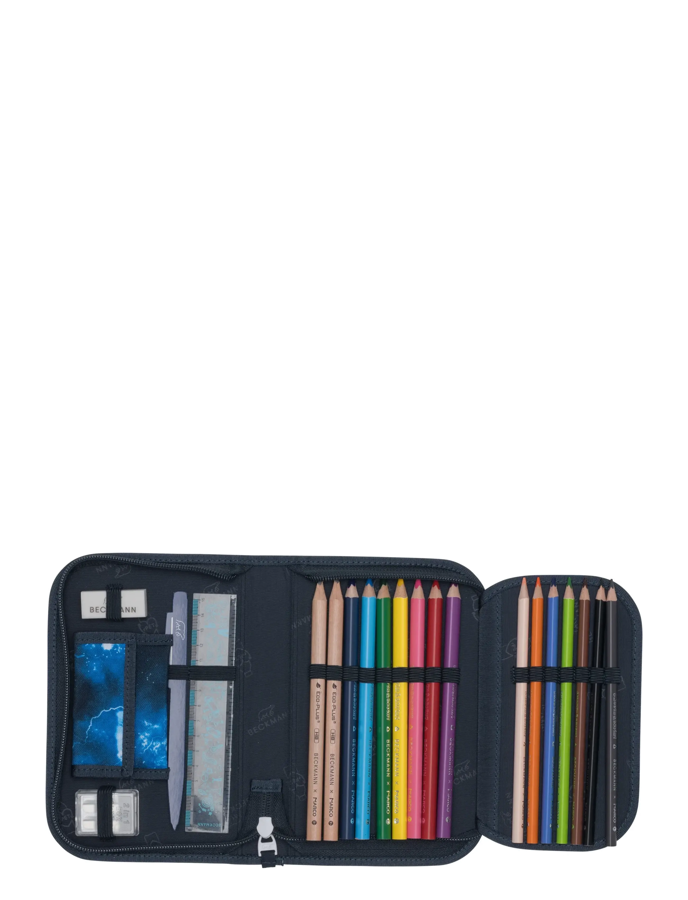 Beckmann Norway - Single section pencil case with content, Tech Rex - pencil cases - black - 2