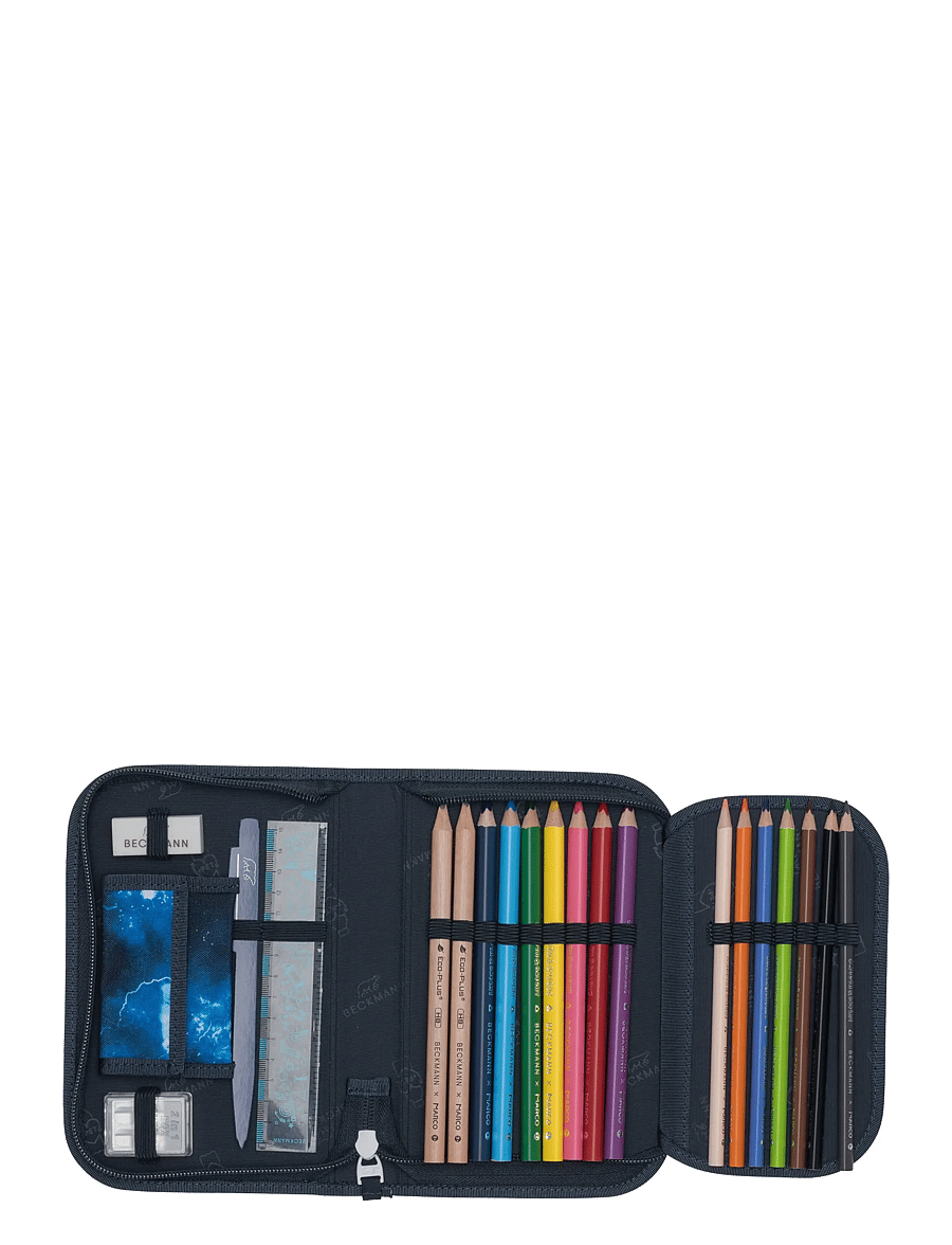 Beckmann Norway - Single section pencil case with content, Tech Rex - pencil cases - black - 2