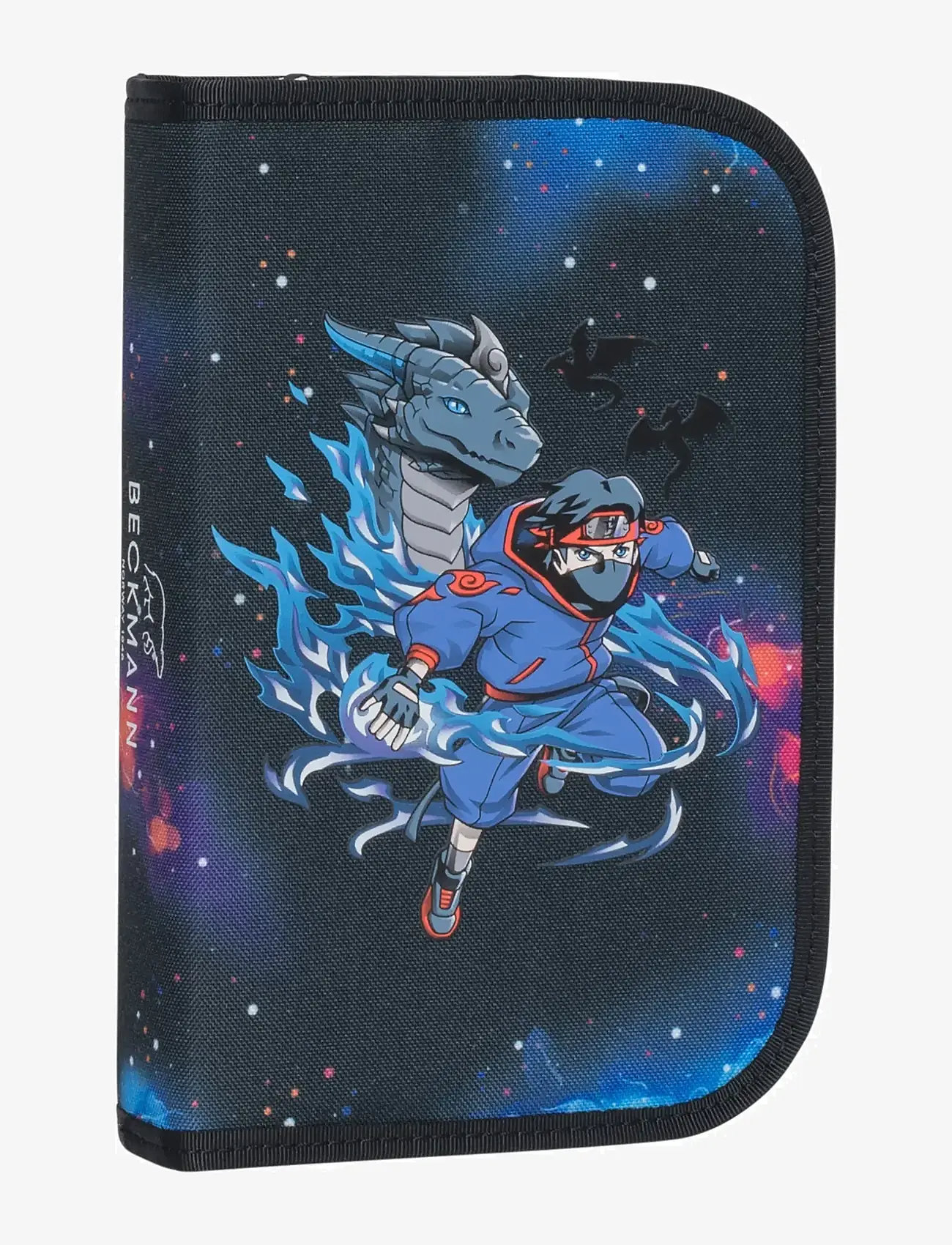 Beckmann Norway - Single section pencil case with content, Ninja Elements - penalhuse - black - 0