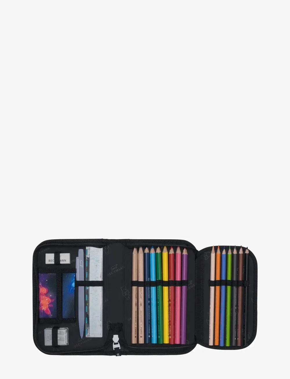 Beckmann Norway - Single section pencil case with content, Ninja Elements - federmäppchen - black - 2