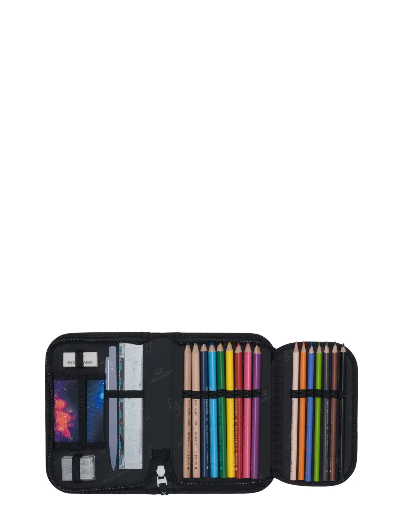 Beckmann Norway - Single section pencil case with content, Ninja Elements - pencil cases - black - 2