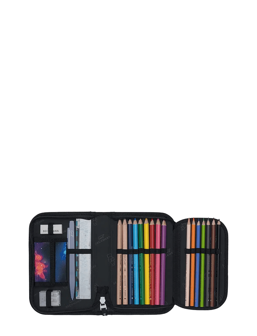 Beckmann Norway - Single section pencil case with content, Ninja Elements - pencil cases - black - 2