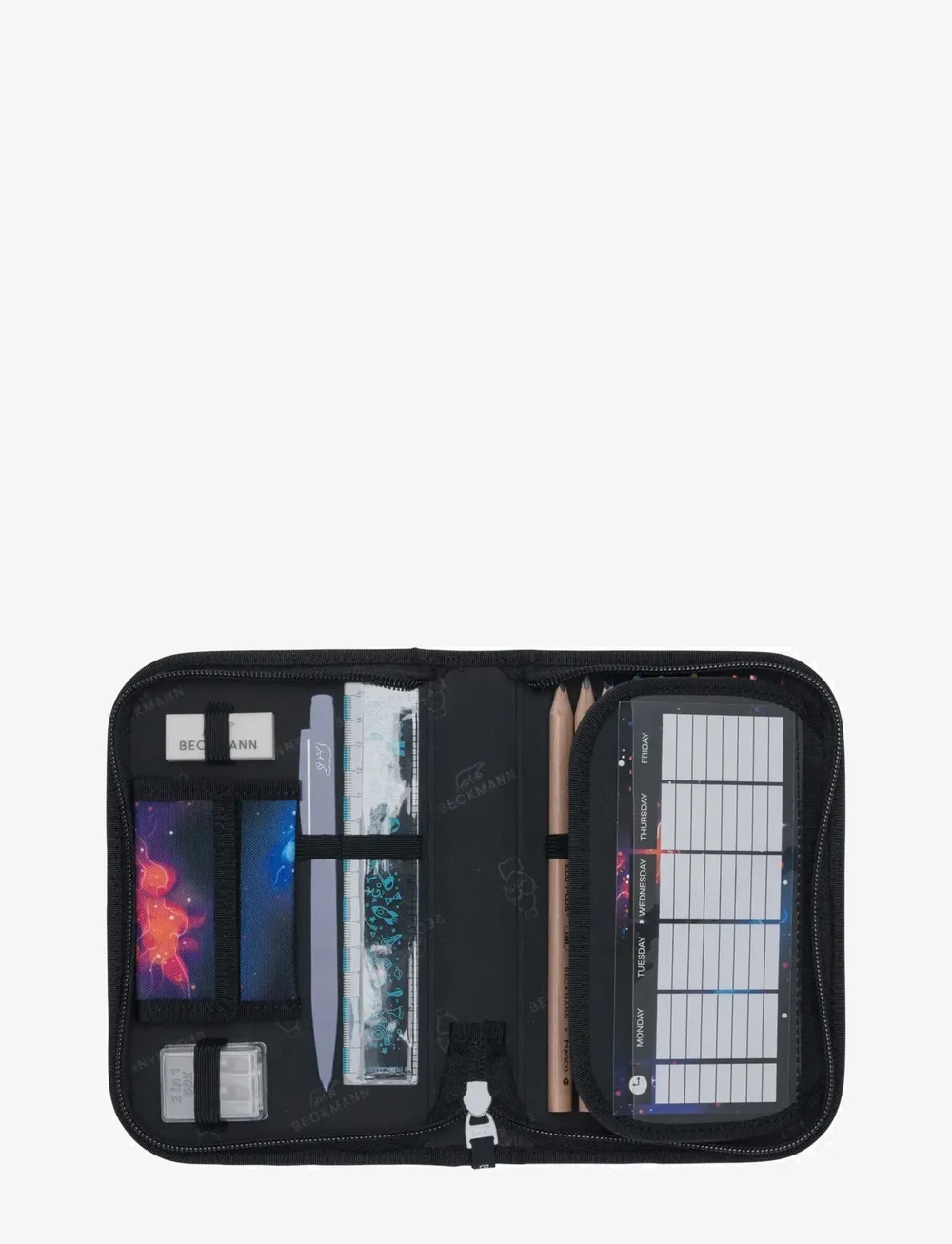 Beckmann Norway - Single section pencil case with content, Ninja Elements - federmäppchen - black - 3