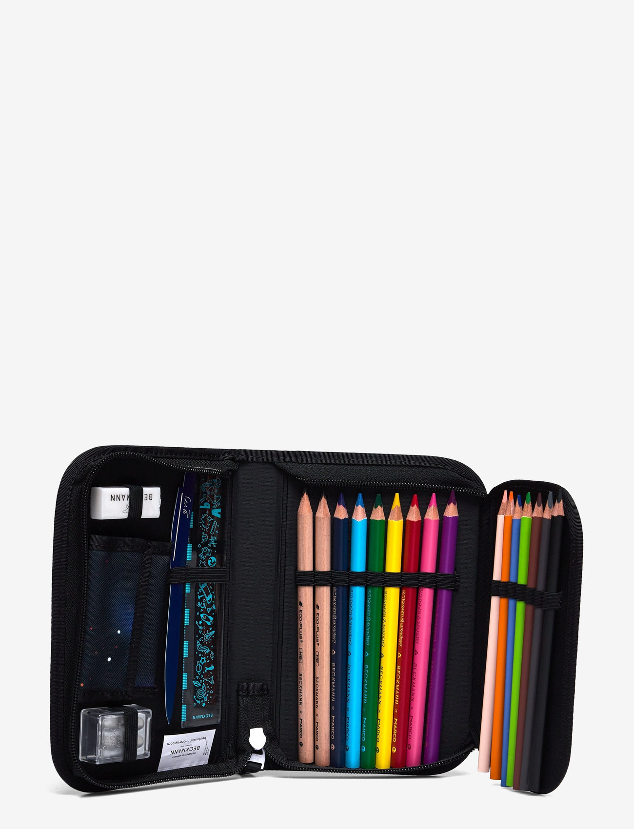 Beckmann Norway - Single section pencil case with content, Ninja Elements - penalhuse - black - 4