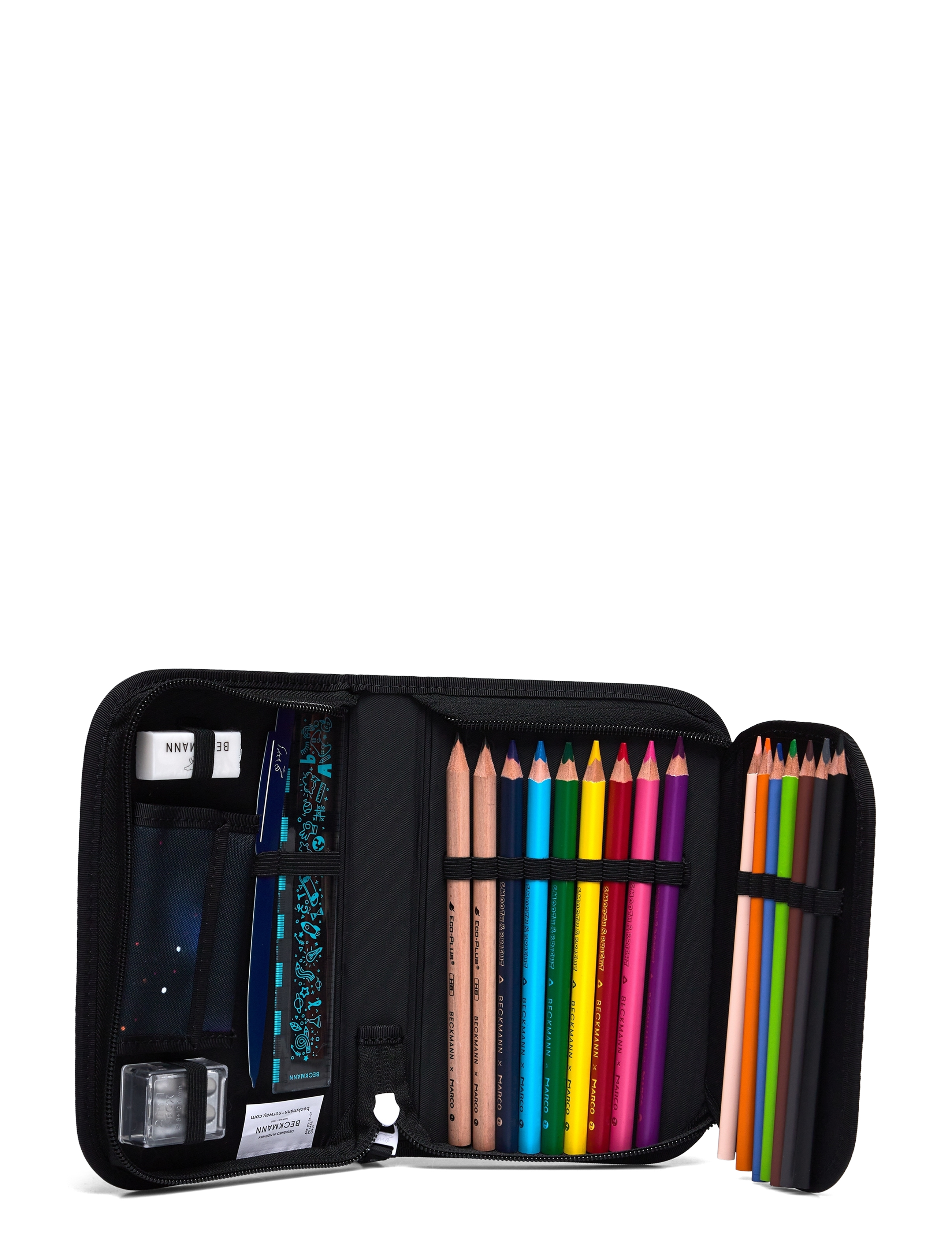 Beckmann Norway - Single section pencil case with content, Ninja Elements - pencil cases - black - 4