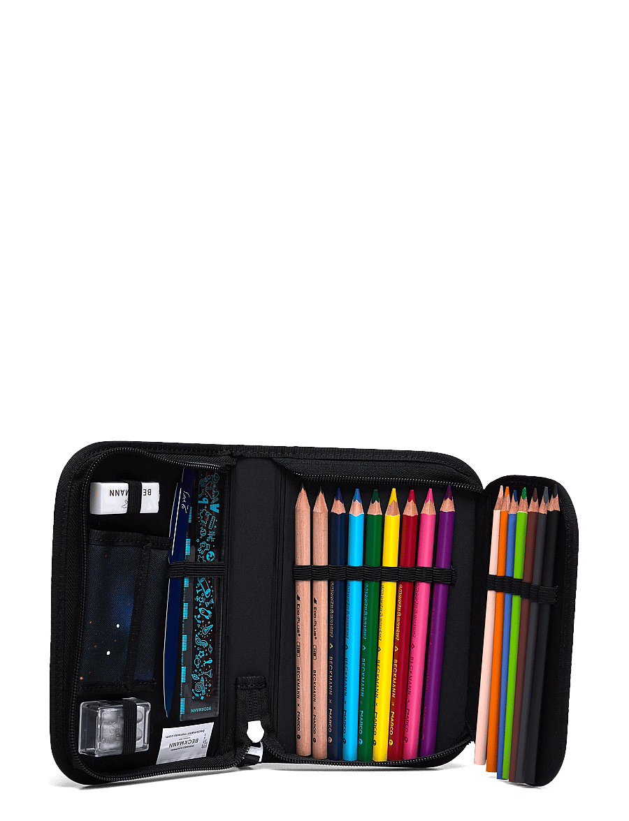 Beckmann Norway - Single section pencil case with content, Ninja Elements - pencil cases - black - 4