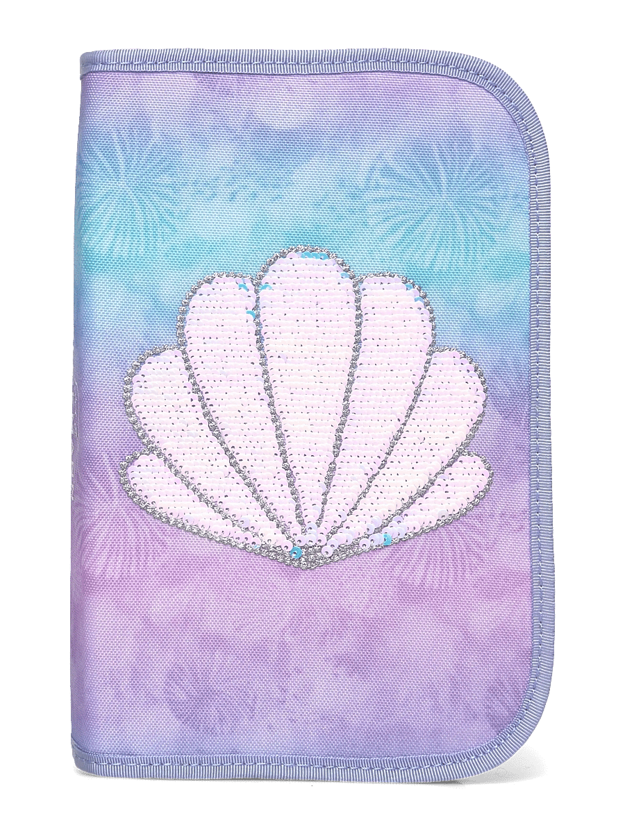 Beckmann Norway - Single section pencil case with content, Seashell - purple - 0