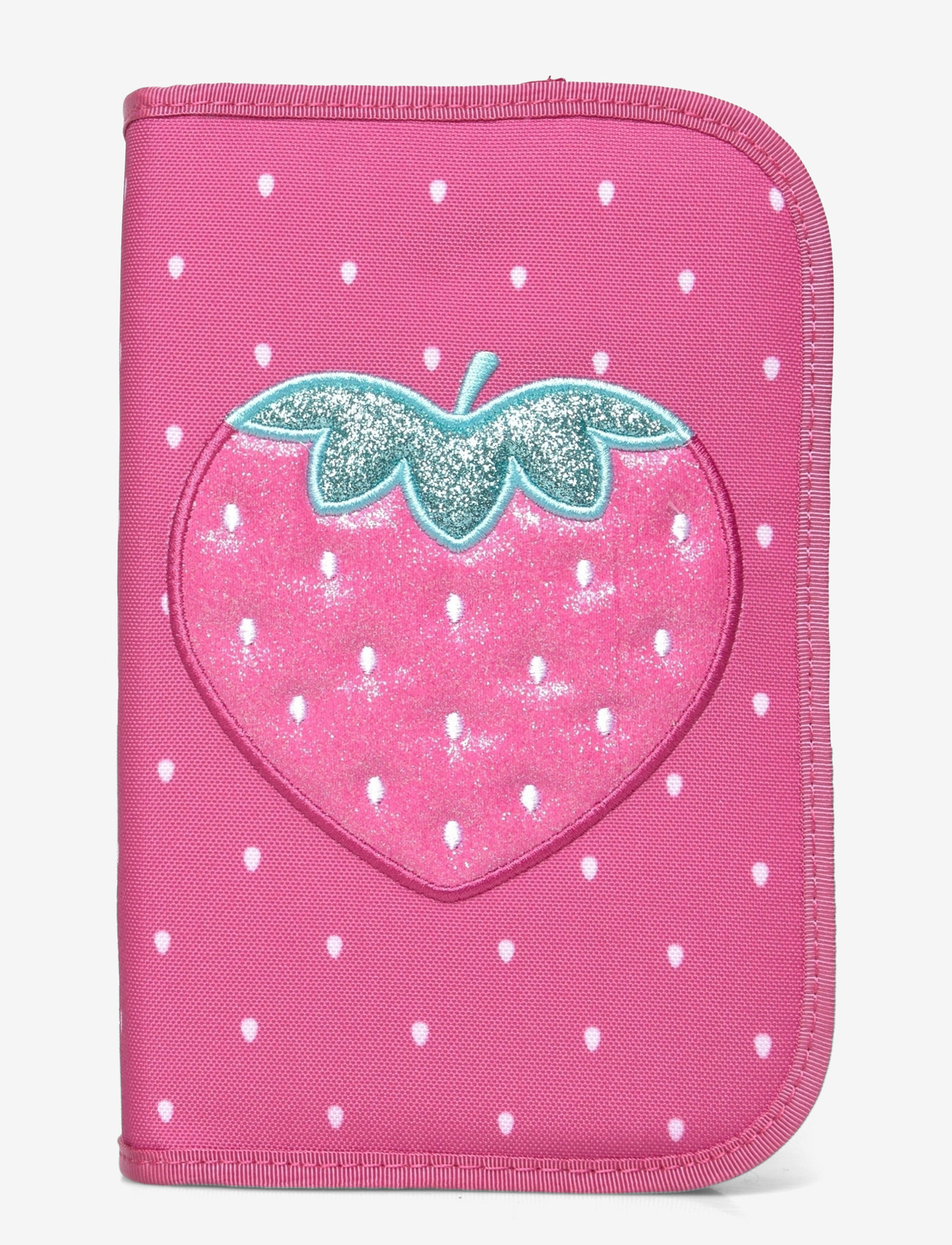 Beckmann Norway - Single section pencil case with content, Strawberry - federmäppchen - pink - 0