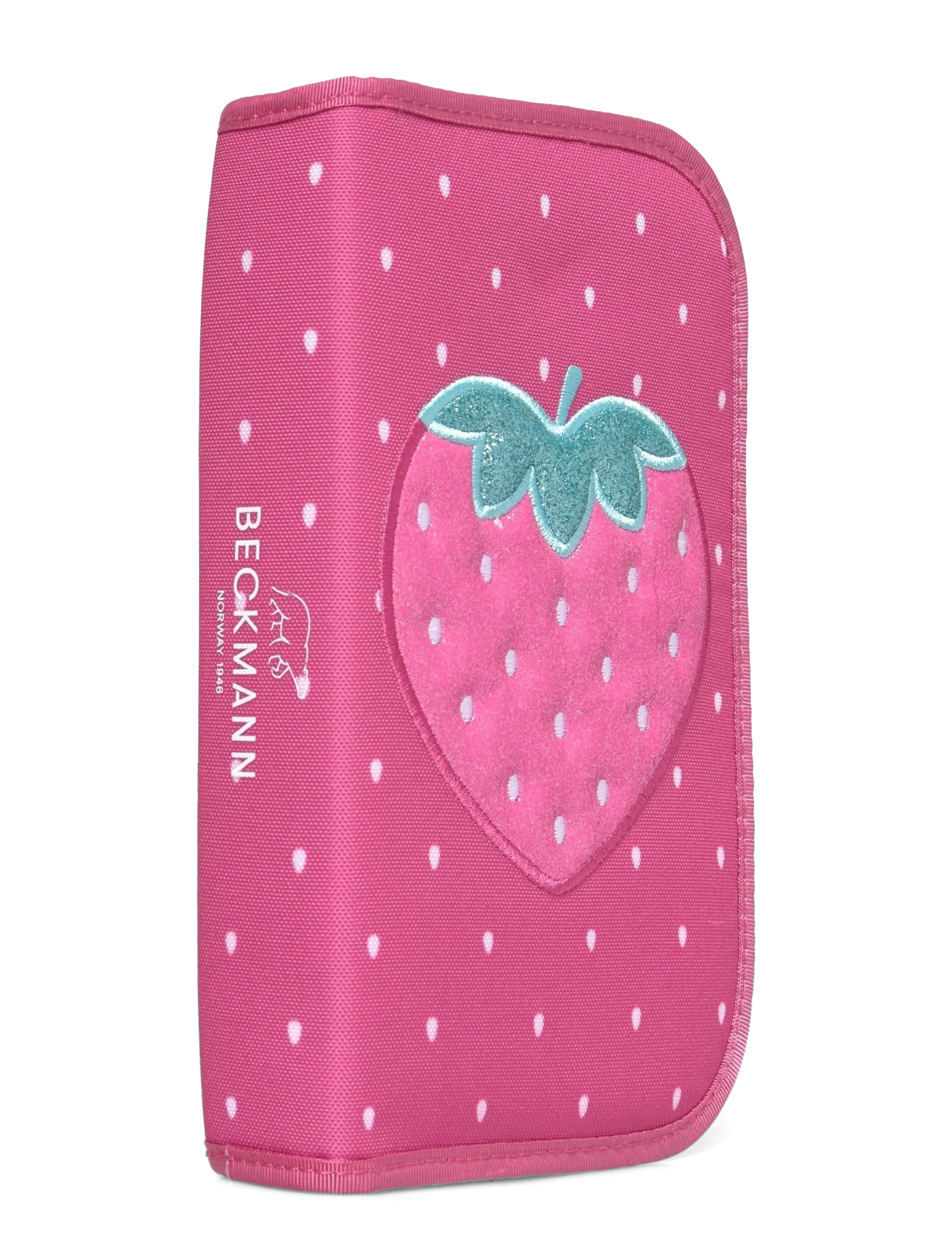 Beckmann Norway - Single section pencil case with content, Strawberry - penalhuse - pink - 2