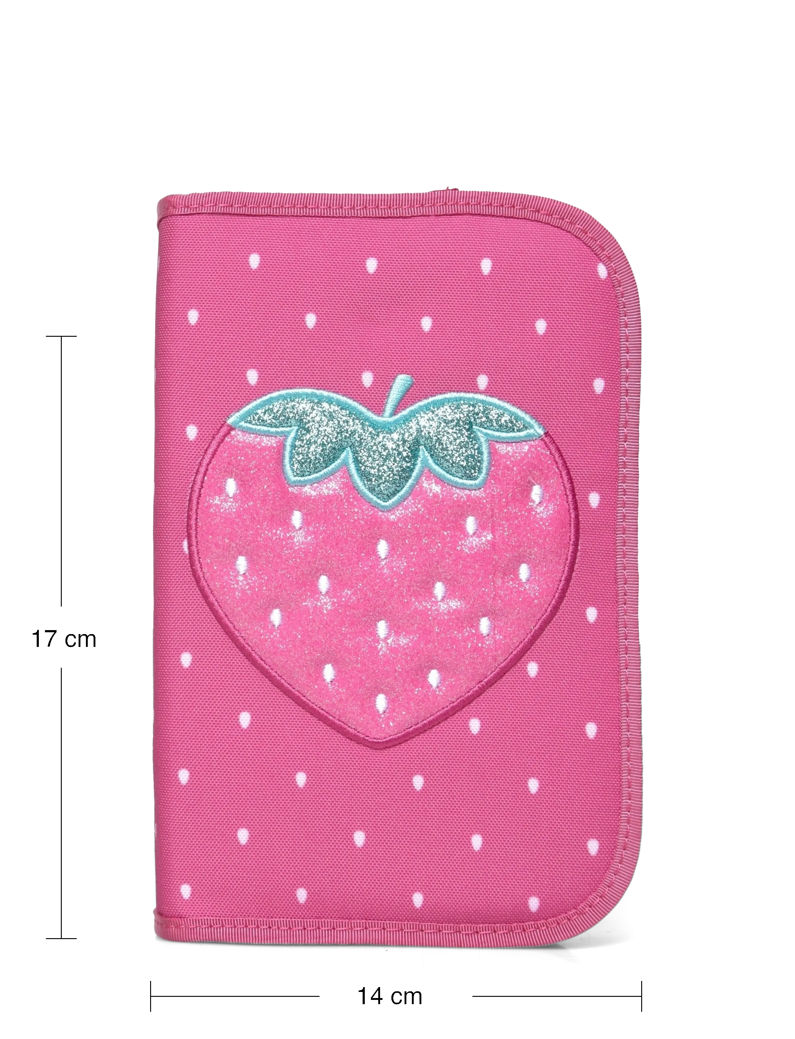 Beckmann Norway - Single section pencil case with content, Strawberry - penalhuse - pink - 3