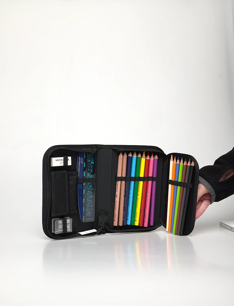 Beckmann Norway - Single section pencil case with content, Pixel - federmäppchen - black - 5