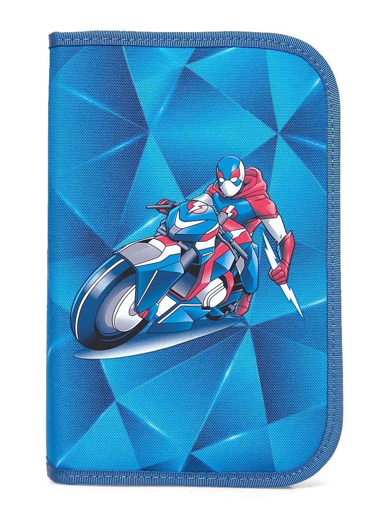 Beckmann Norway - Single section pencil case with content, Blue Lightning - federmäppchen - blue - 0