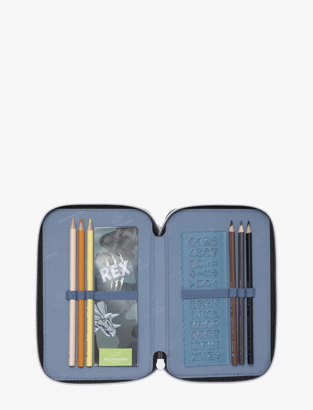 Beckmann Norway - Three-section pencil case - Camo Rex - federmäppchen - black - 4