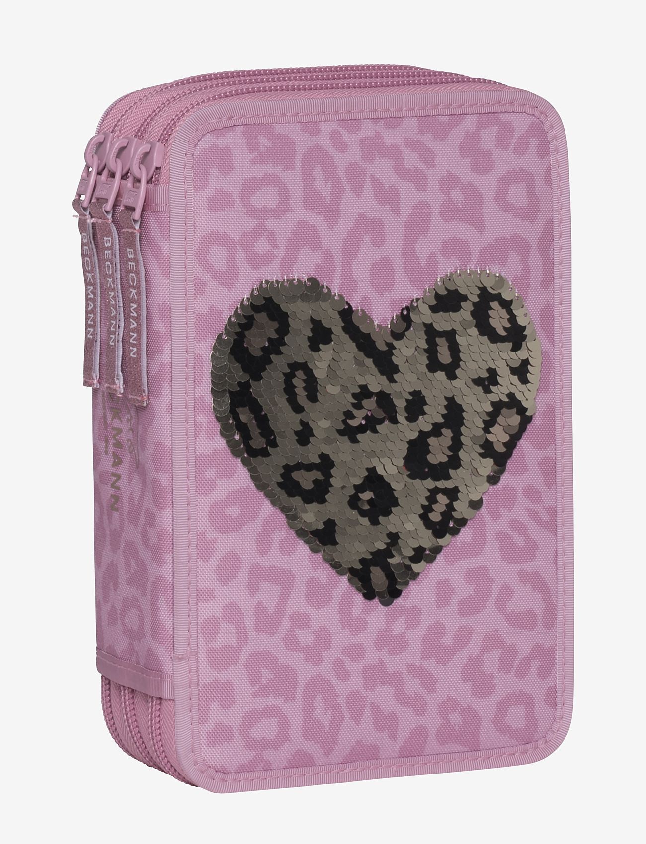 Beckmann Norway - Three-section pencil case - Furry - pink - 0
