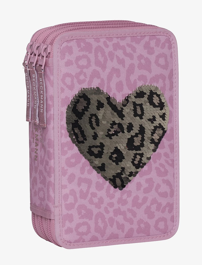 Beckmann Norway - Three-section pencil case - Furry - federmäppchen - pink - 0