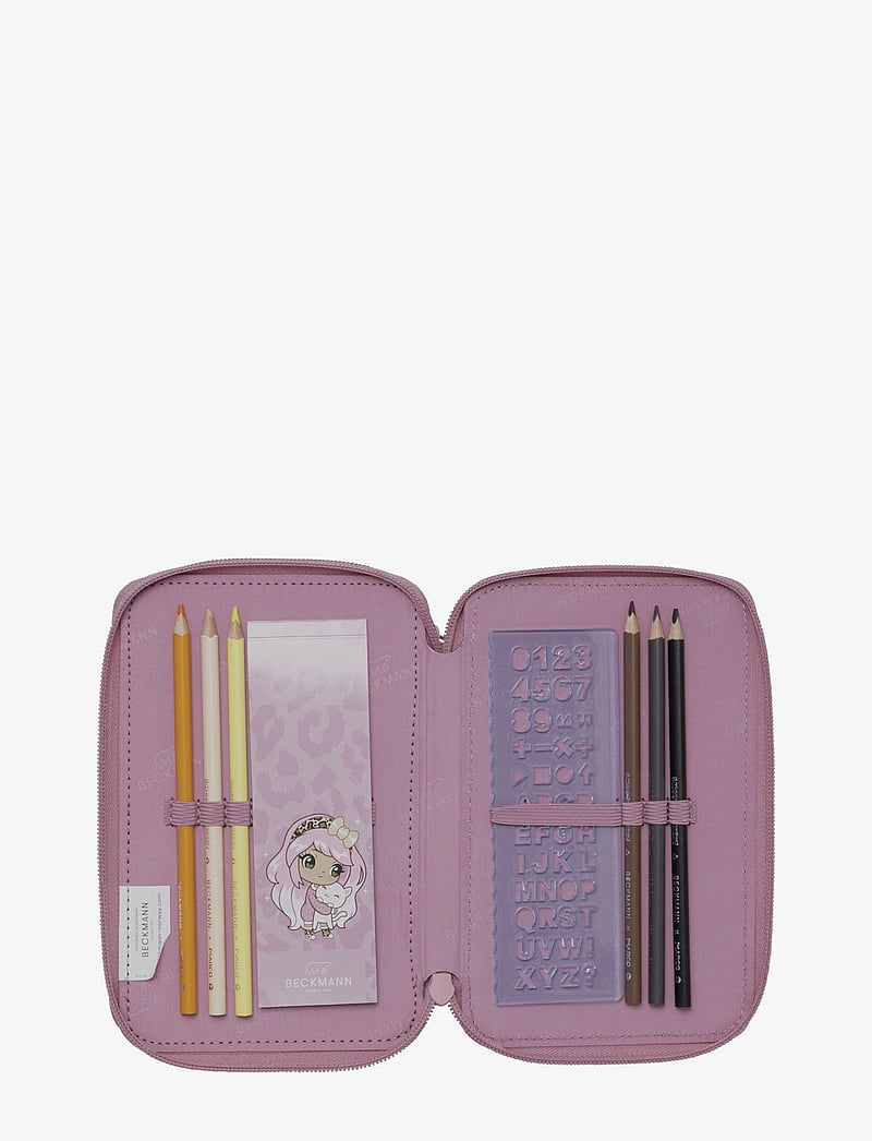 Beckmann Norway - Three-section pencil case - Furry - federmäppchen - pink - 4