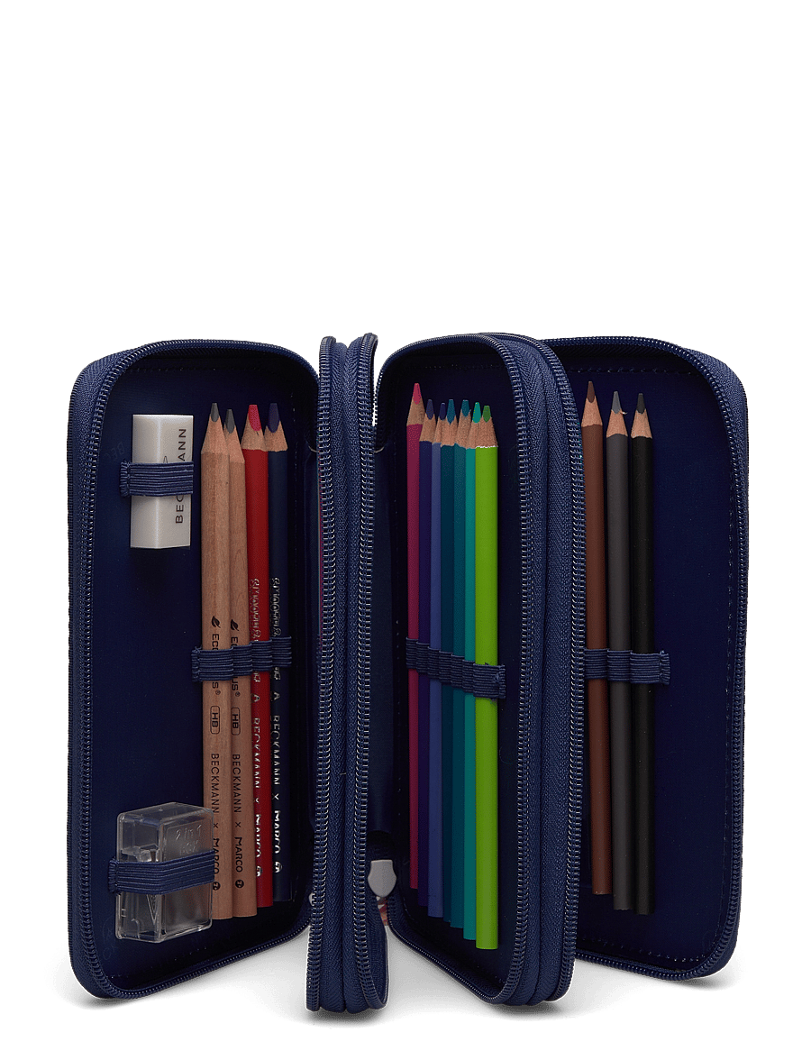 Beckmann Norway - Three-section pencil case - Pet Friends Blue - pennal - blue - 4