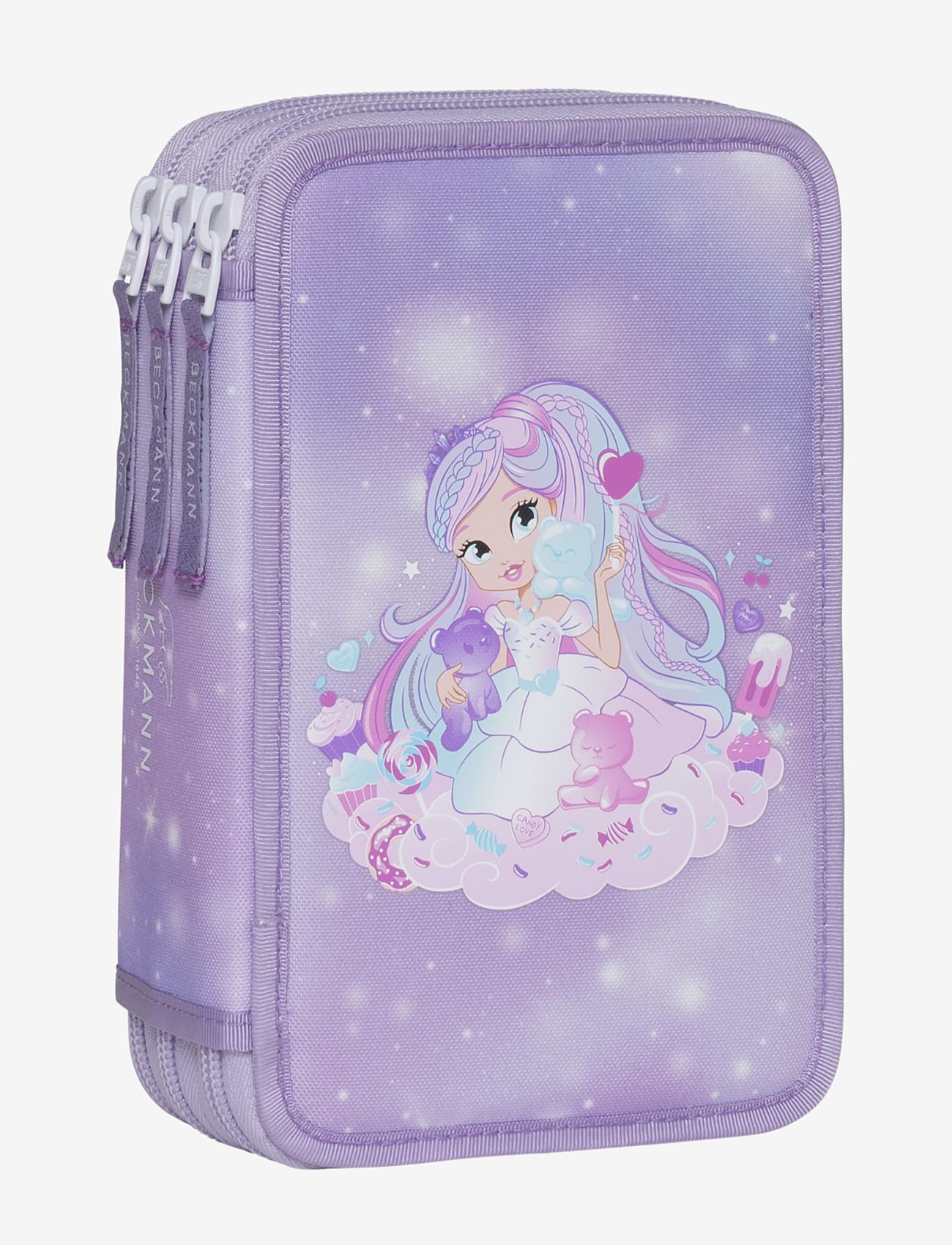 Beckmann Norway - Three section pencil case w/content - Candy - pennfodral - candy - 0