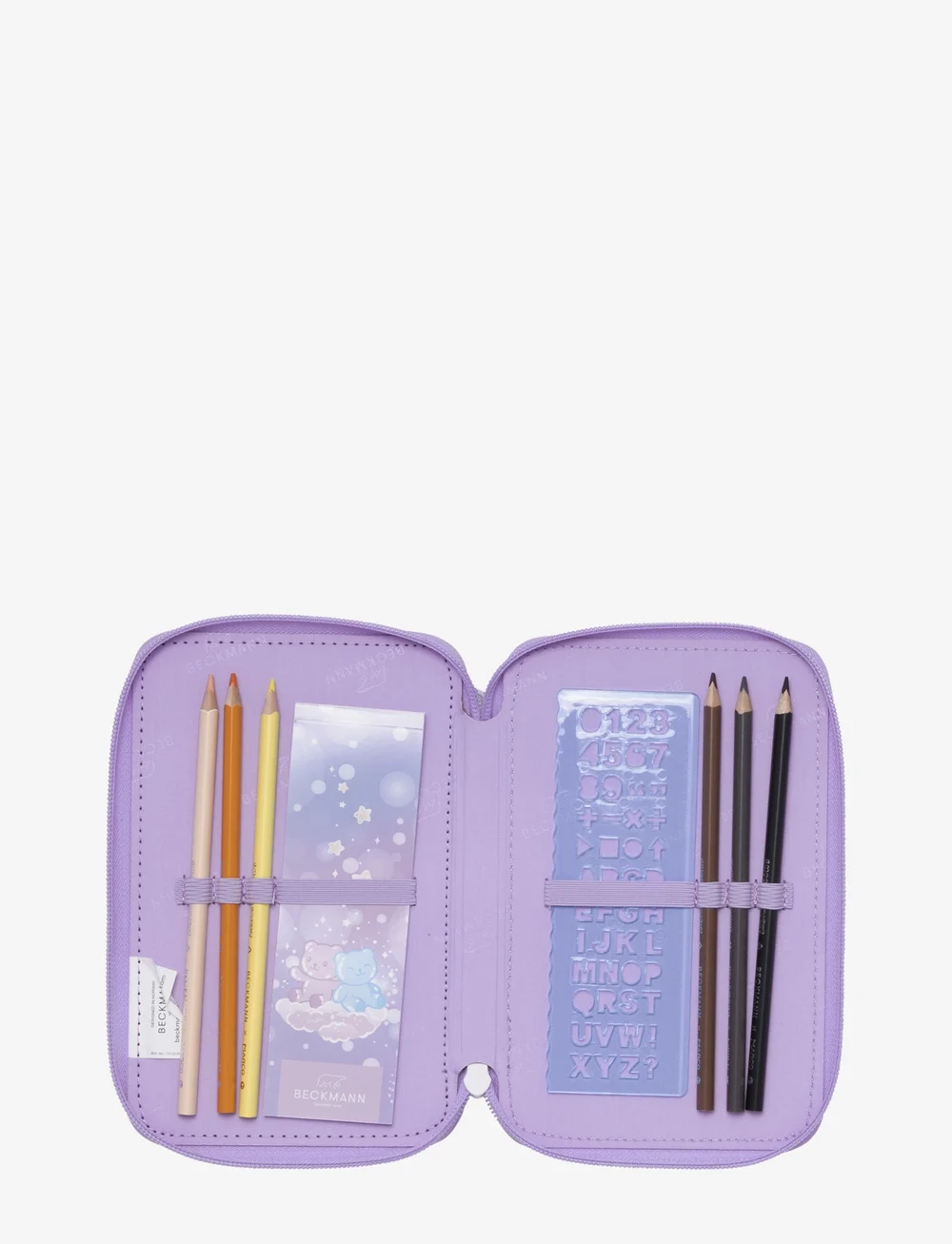 Beckmann Norway - Three section pencil case w/content - Candy - federmäppchen - candy - 3